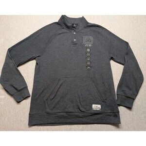 Disney 2018 Med Mock Collar Snap Henley Patch Sweatshirt Walt Disney World Parks